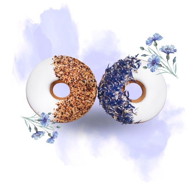 BISCOTTI GLASSATI DONUTS FIORDALISO BLU + ROSA CANINA CANDY HORSE  